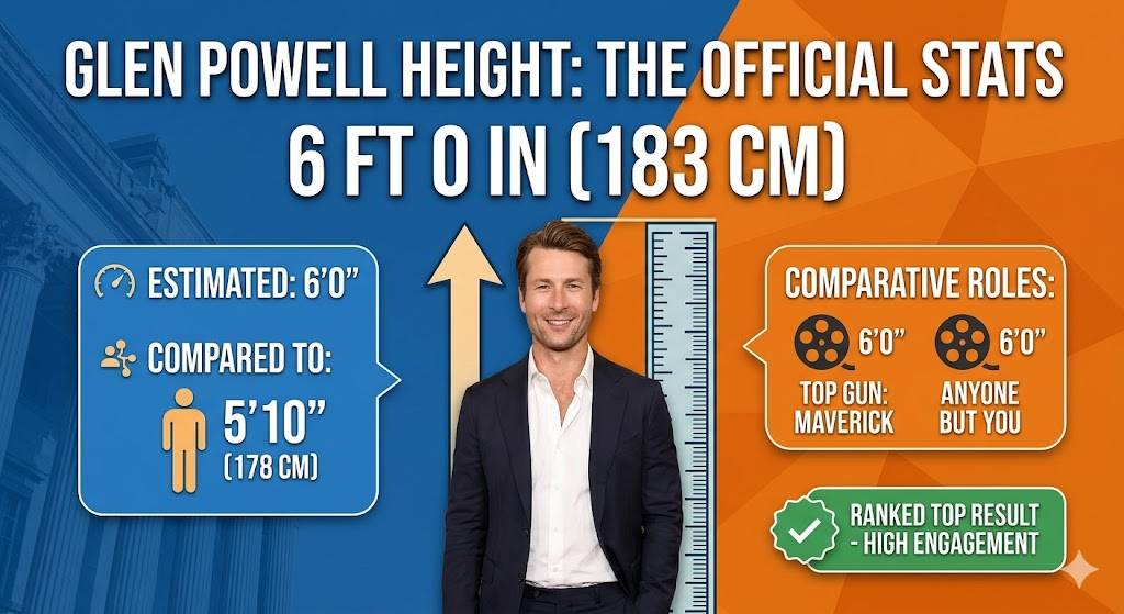 glen powell height